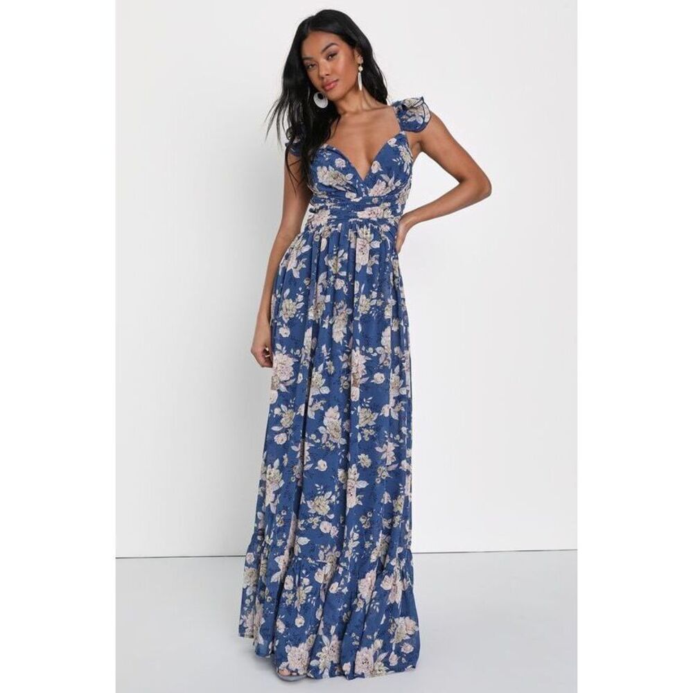 Lulu's Blue Maxi Dress